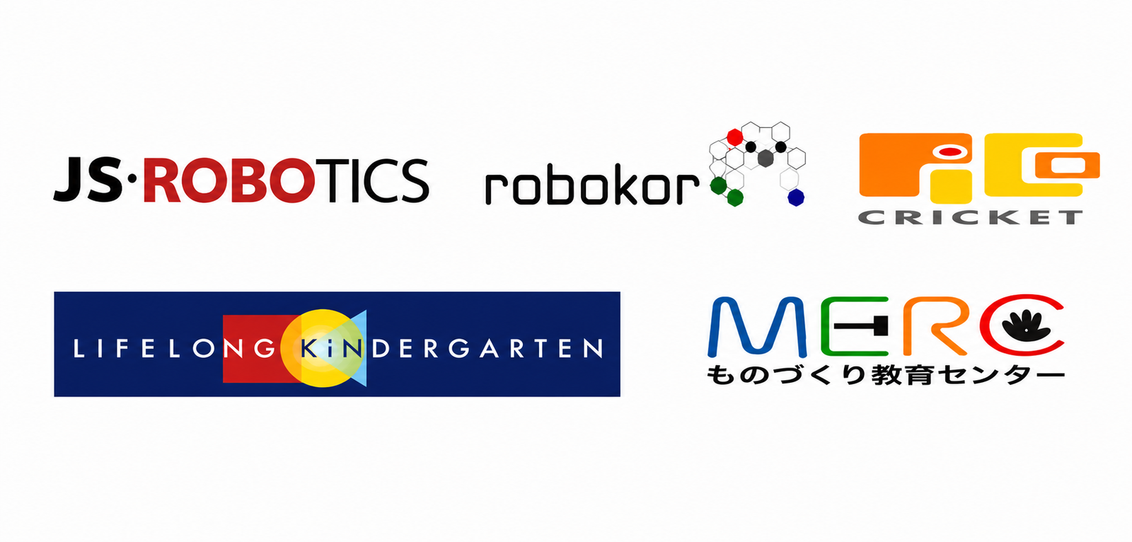 JS Robotics, Robokor, PicoCricket, Lifelong Kindergarten and MERC partner logos